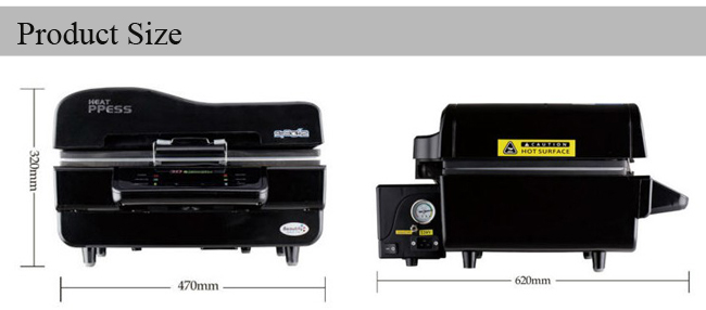 3D vacuum heat transfer machine size